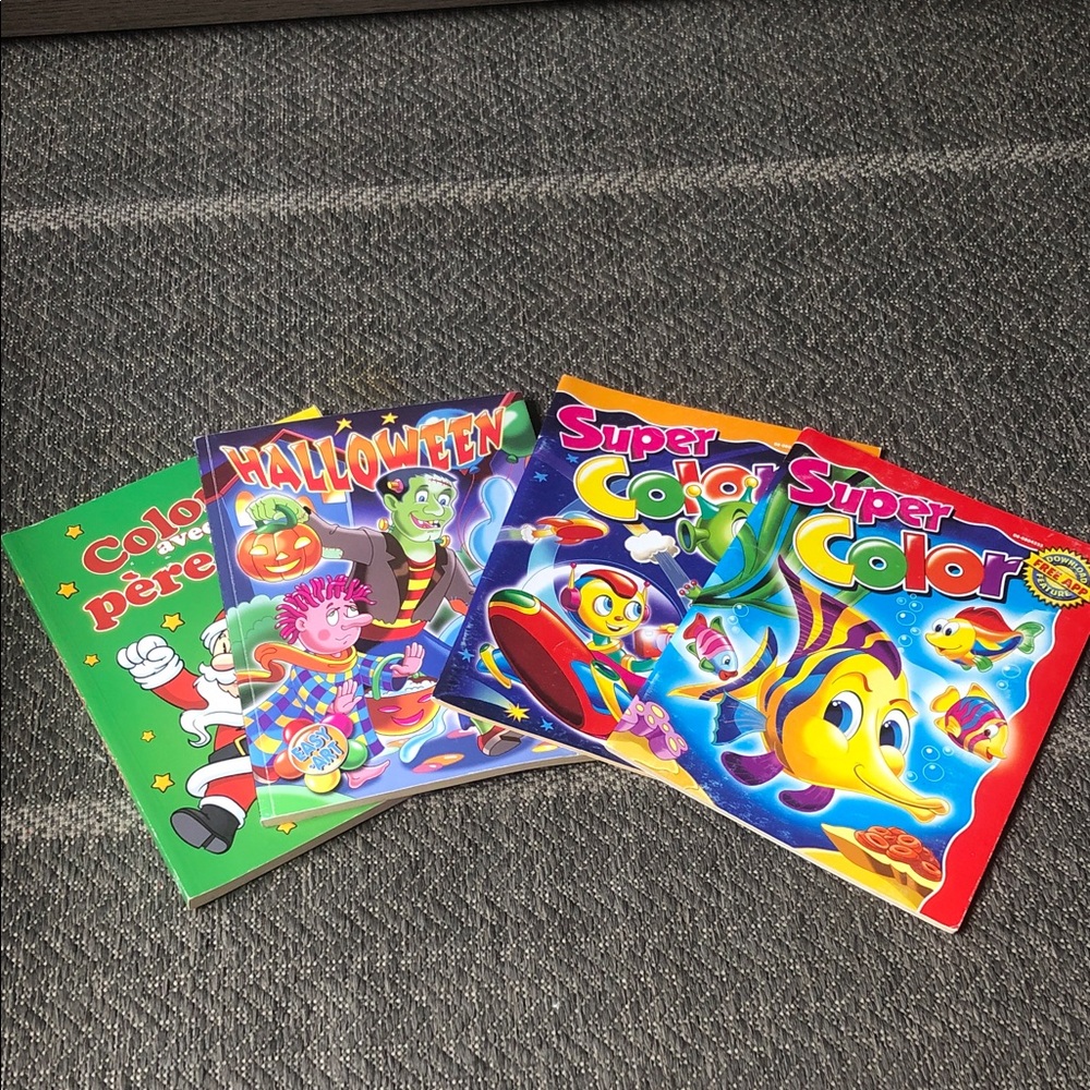 Super Color Kids Activity Book Set Christmas Halloween various